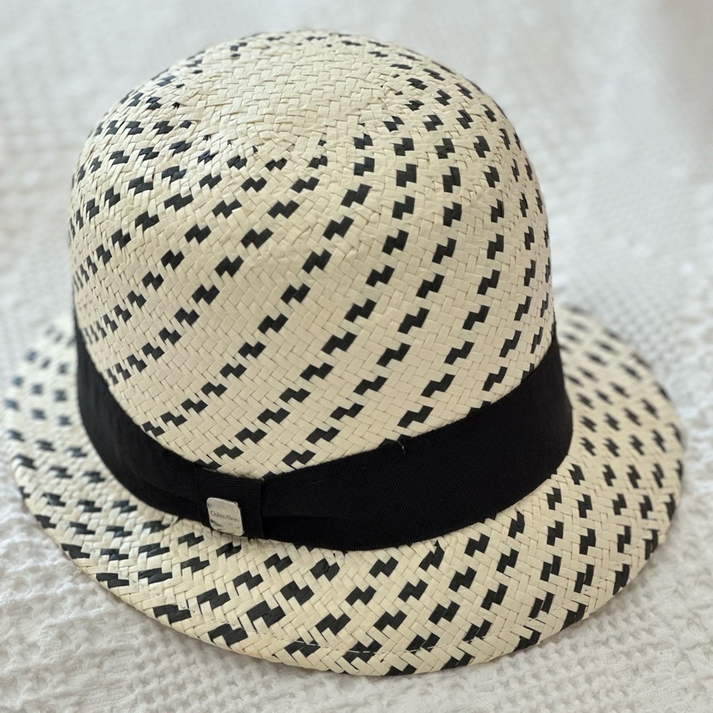 Calvin Klein Black and White Patterned Hat